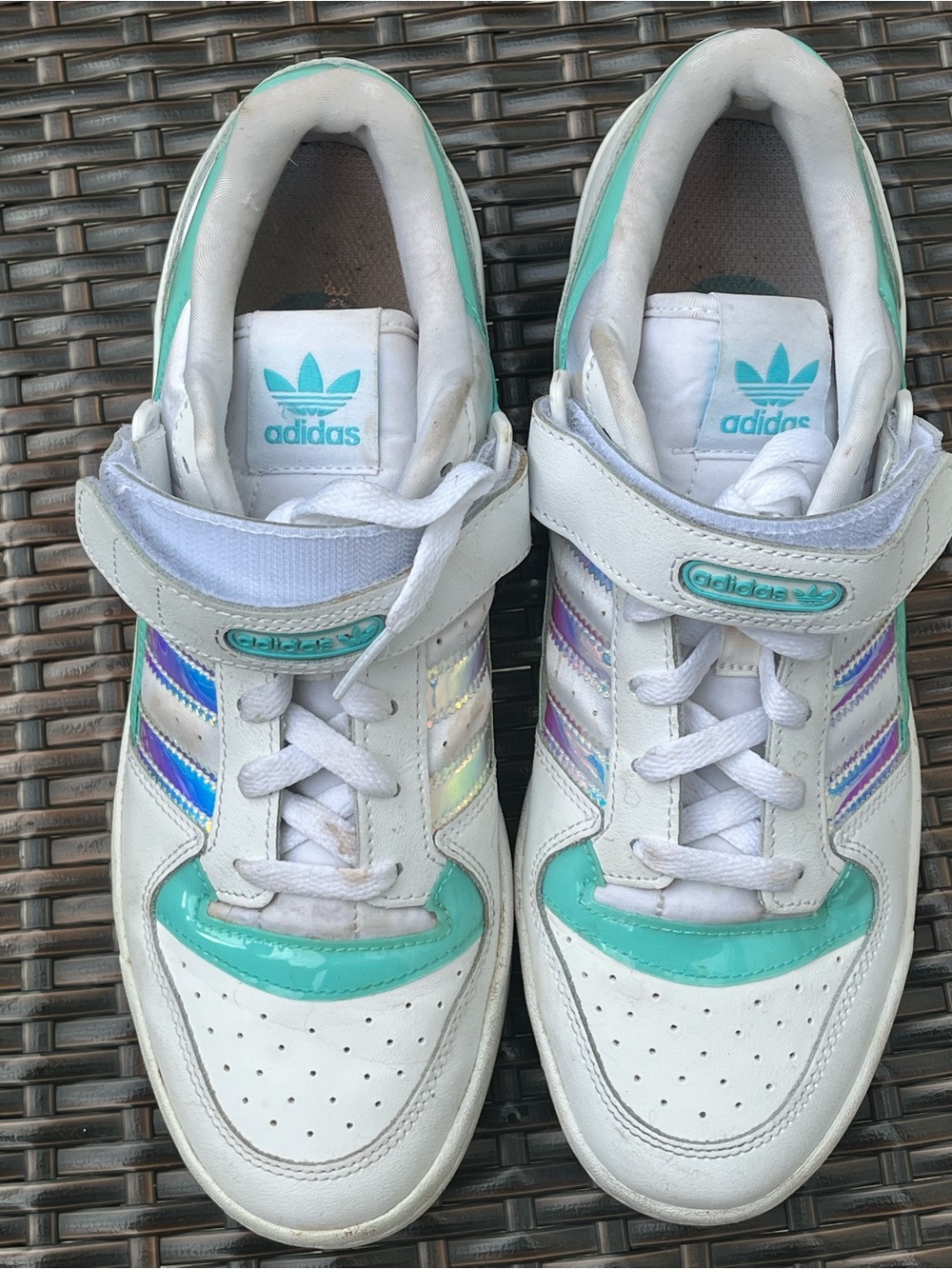 Adidas Forum Low Retro White Iridescent Sneakers - GX3398 - Picture 4 of 7